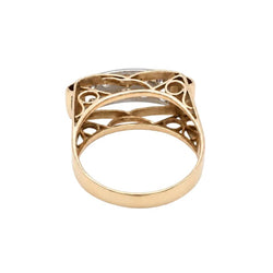 Bague Tank en or rose et diamants - Castafiore