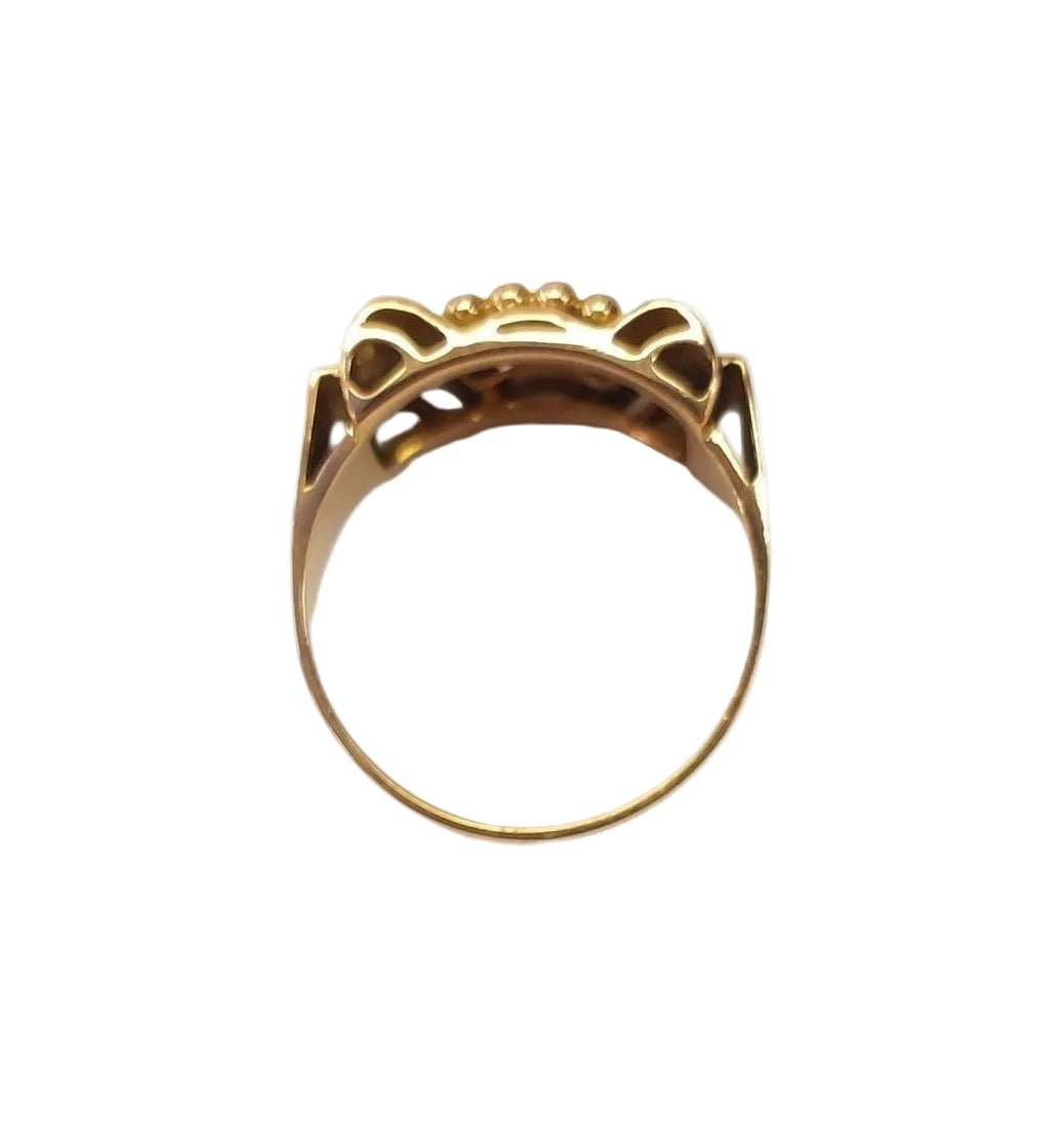 Bague Tank en or rose et diamants - Castafiore
