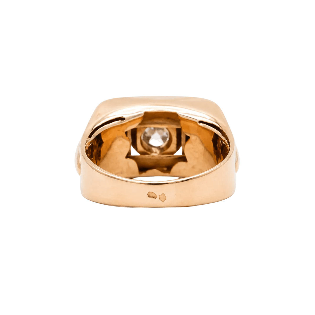Bague Tank en or rose, platine et diamant - Castafiore