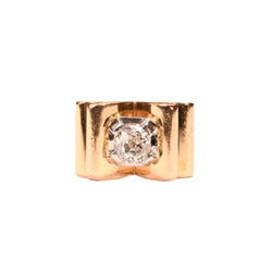 Bague Tank en or rose, platine et diamant - Castafiore