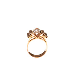 Bague Tank en or rose, platine et diamant - Castafiore