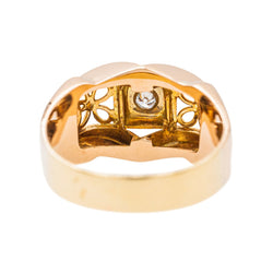 Bague Tank en or rose, platine et diamant - Castafiore