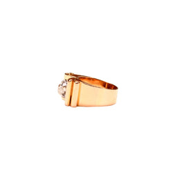 Bague Tank en or rose, platine et diamant - Castafiore