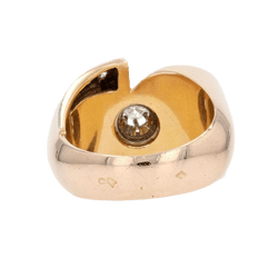 Bague Tank en or rose, platine et diamants - Castafiore
