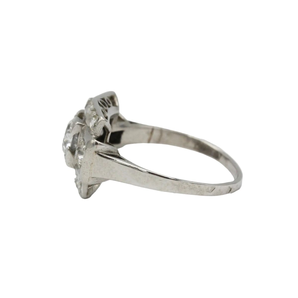 Bague Tank en platine et diamants - Castafiore