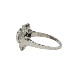 Bague Tank en platine et diamants - Castafiore