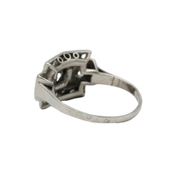 Bague Tank en platine et diamants - Castafiore