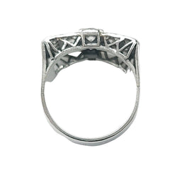 Bague Tank en platine et diamants - Castafiore