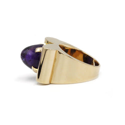 Bague TANK - Or & Améthyste - Castafiore