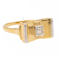 Bague Tank Or jaune Diamant - Castafiore