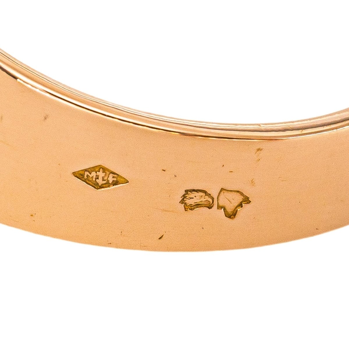 Bague Tank Or rose Diamant - Castafiore