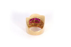 Bague Tank rubis en or - Castafiore
