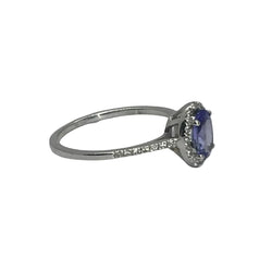 Bague Tanzanites et Diamants en or blanc - Castafiore