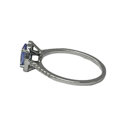 Bague Tanzanites et Diamants en or blanc - Castafiore