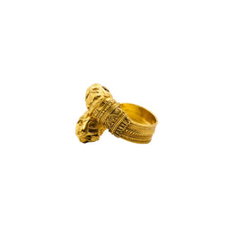 Bague têtes de lion en or - Castafiore