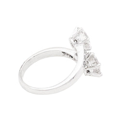 Bague Toi et Moi en or blanc et diamants. - Castafiore