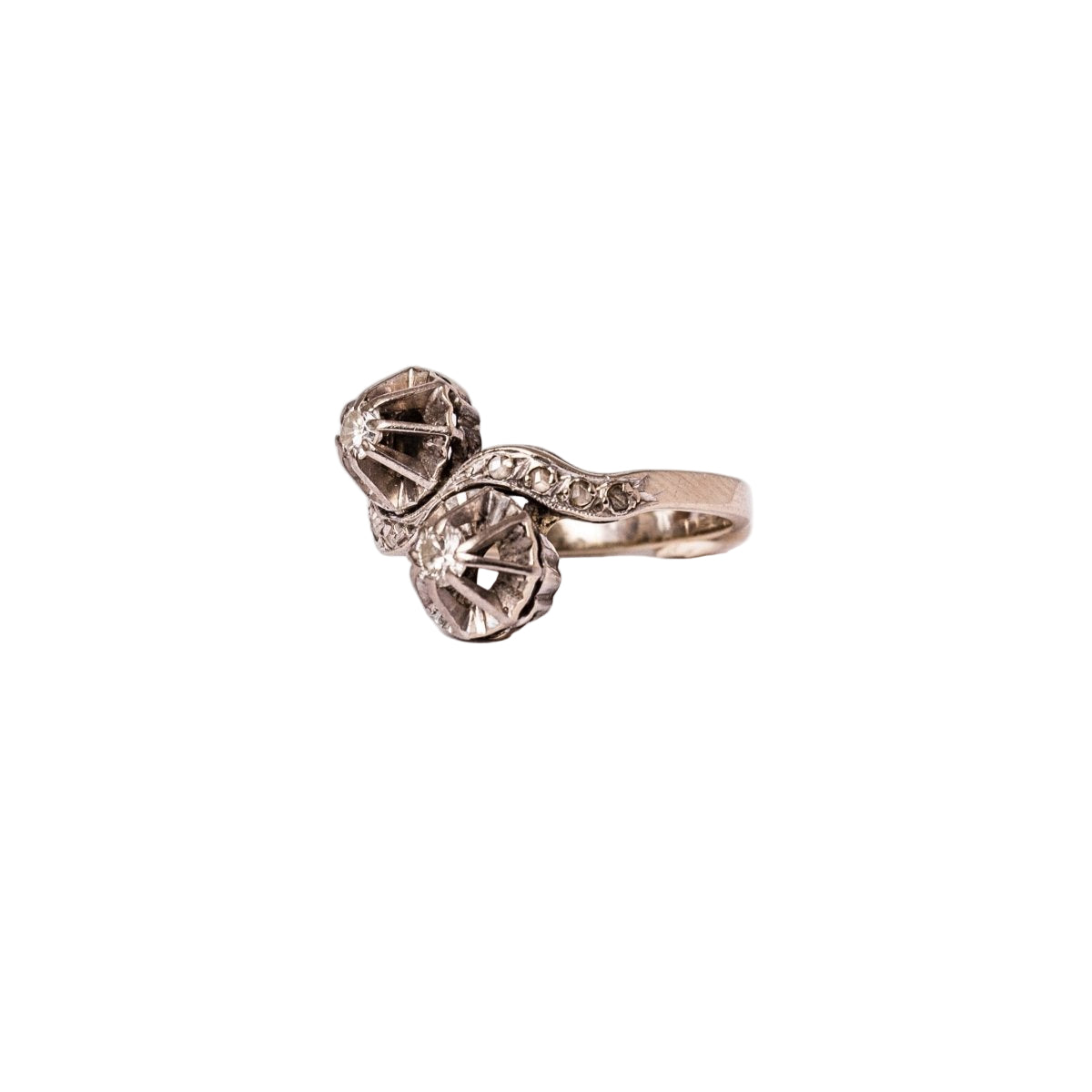 Bague toi et moi en or blanc et diamants - Castafiore