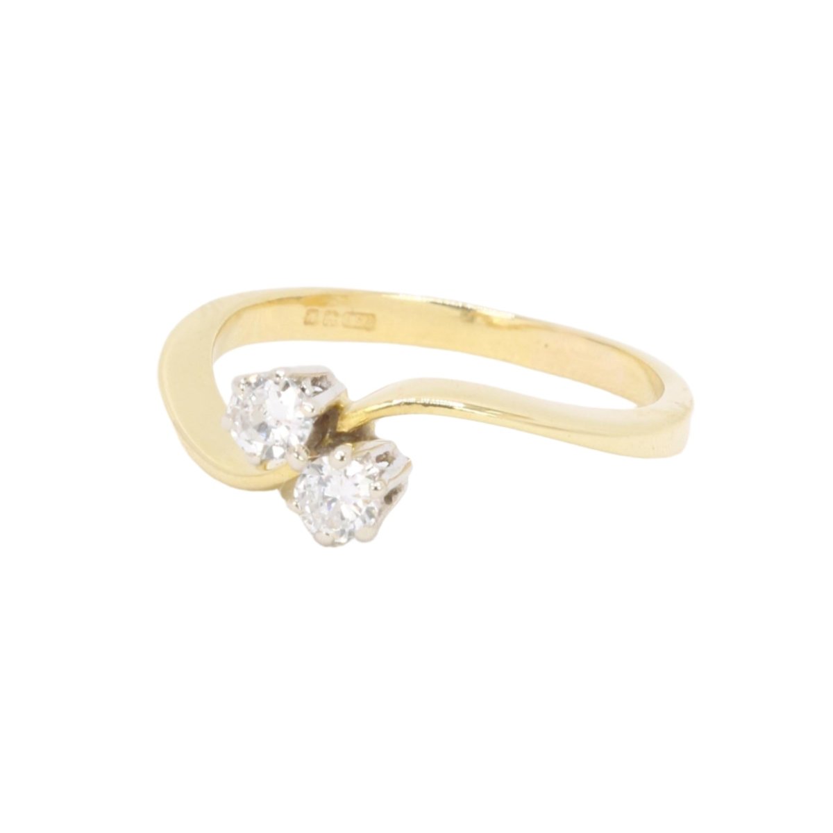 Bague toi et moi en or jaune et diamants - Castafiore