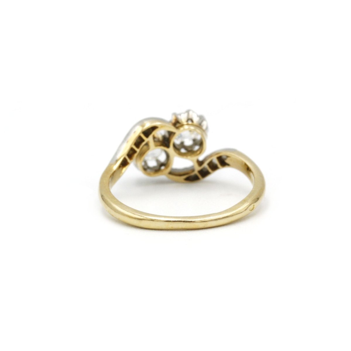 Bague Toi et Moi en Or, Platine et Diamants - Castafiore