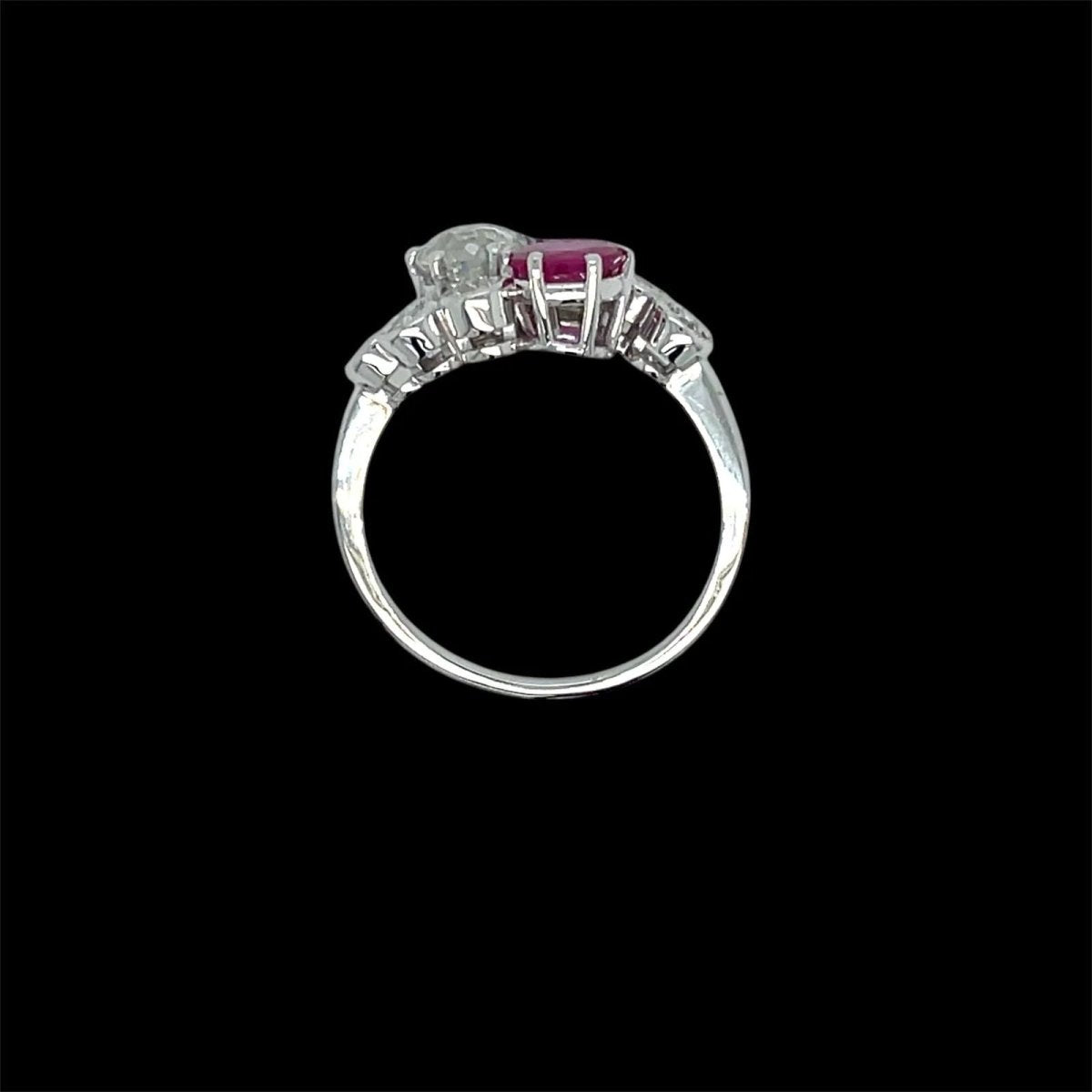 Bague Toi et Moi en or, rubis et diamants - Castafiore