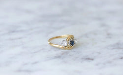 Bague toi et moi saphir, et diamants - Castafiore