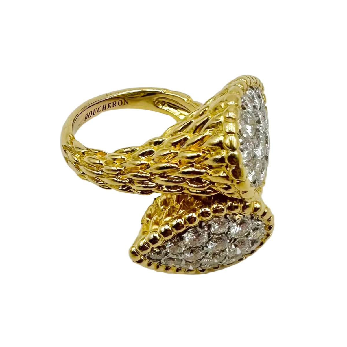 Bague Toi & Moi BOUCHERON "Serpent Bohème" en or jaune et diamants - Castafiore