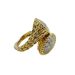 Bague Toi & Moi BOUCHERON "Serpent Bohème" en or jaune et diamants - Castafiore