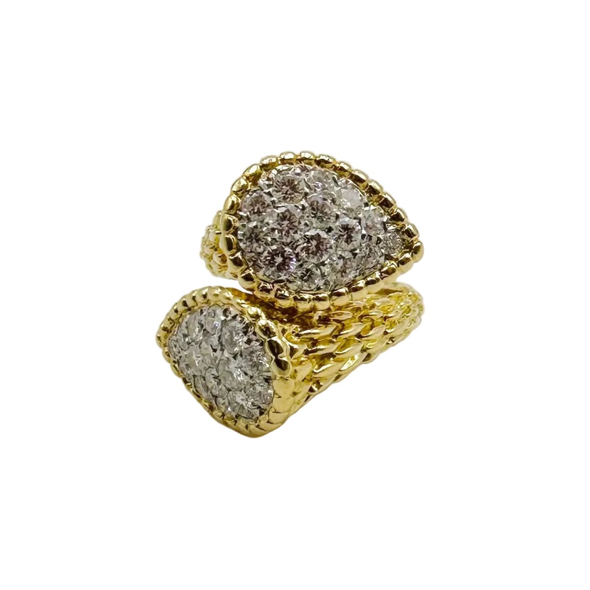 Bague Toi & Moi BOUCHERON "Serpent Bohème" en or jaune et diamants - Castafiore