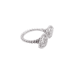 Bague Toi & Moi BOUCHERON "Serpent Bohème Motif S" en or blanc et diamants - Castafiore
