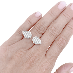 Bague Toi & Moi BOUCHERON "Serpent Bohème Motif S" en or blanc et diamants - Castafiore