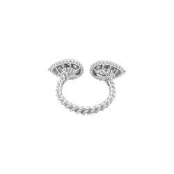 Bague Toi & Moi BOUCHERON "Serpent Bohème Motif S" en or blanc et diamants - Castafiore