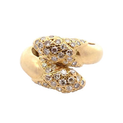 Bague Toi & Moi DIOR en or jaune et diamants - Castafiore
