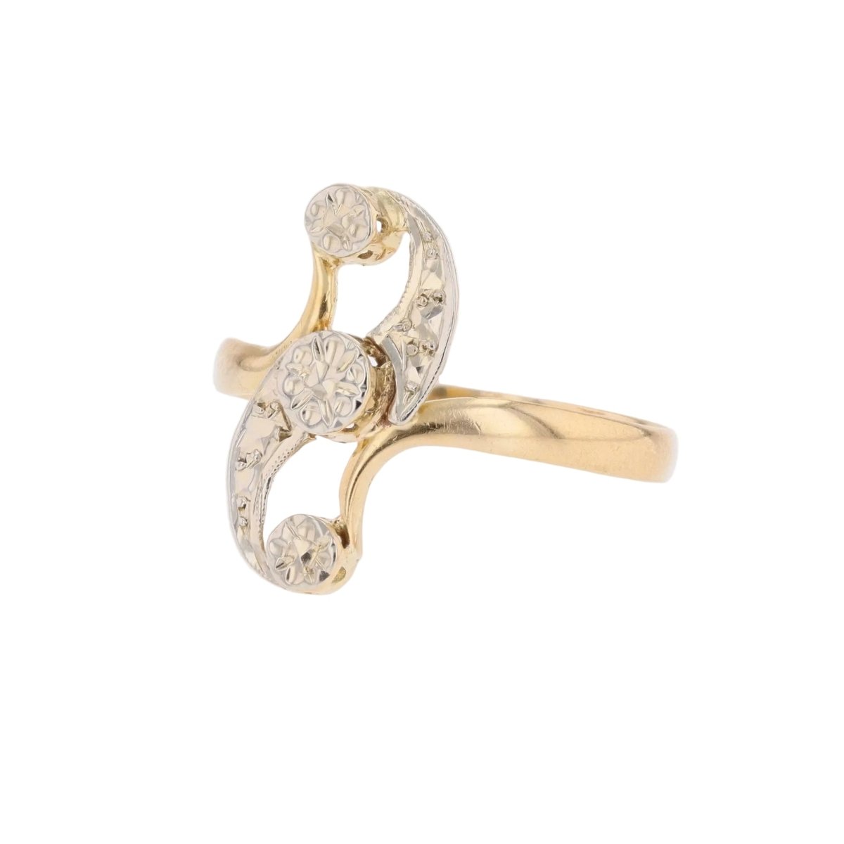 Bague Toi & Moi en or blanc et or jaune - Castafiore
