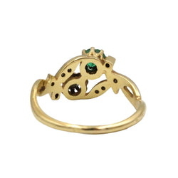 Bague Toi & Moi en or blanc, or jaune, émeraude et diamants - Castafiore