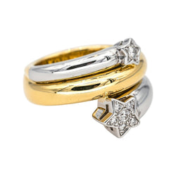 Bague Toi & Moi en or blanc, or jaune et diamants - Castafiore