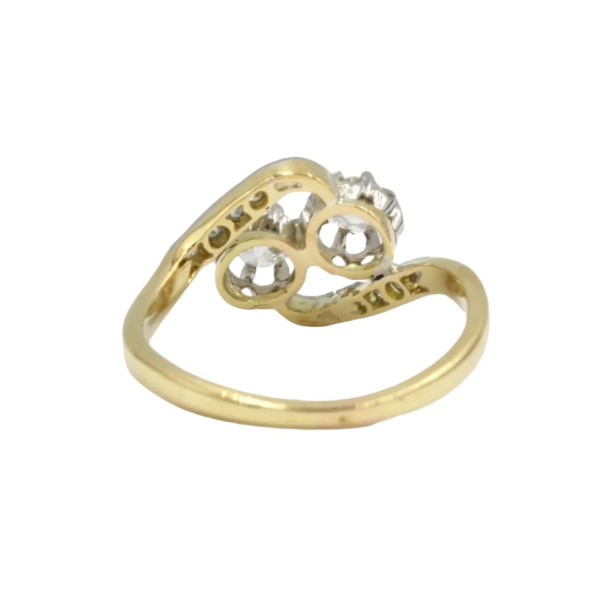 Bague Toi & Moi en or blanc, or jaune et diamants - Castafiore
