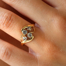 Bague Toi & Moi en or blanc, or jaune et diamants - Castafiore