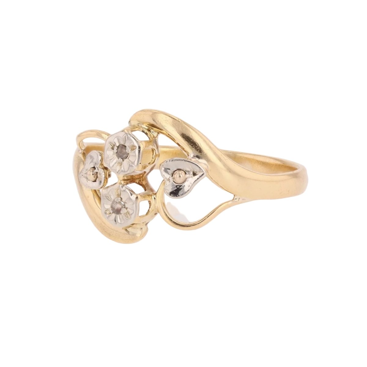 Bague Toi & Moi en or blanc, or jaune et diamants - Castafiore