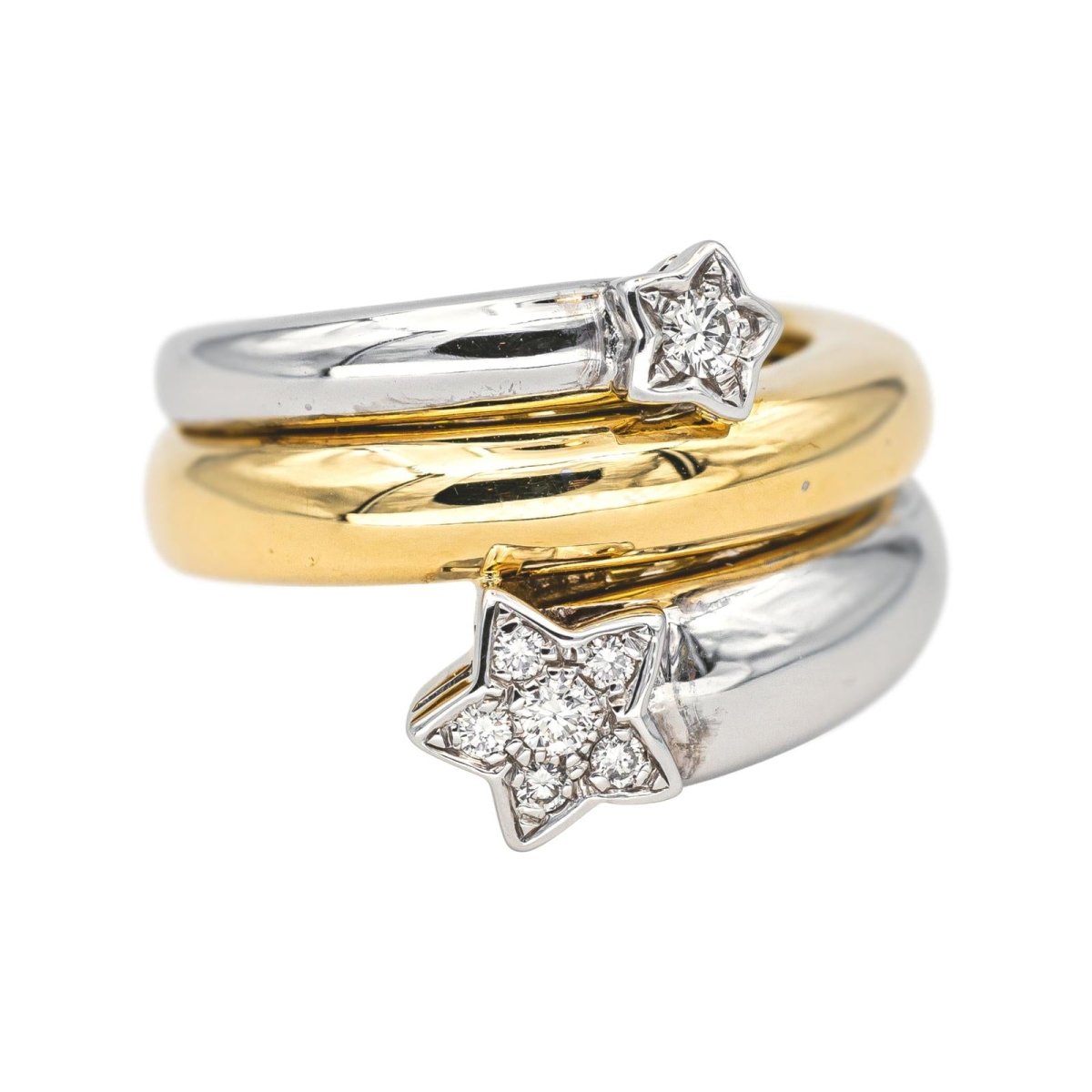 Bague Toi & Moi en or blanc, or jaune et diamants - Castafiore