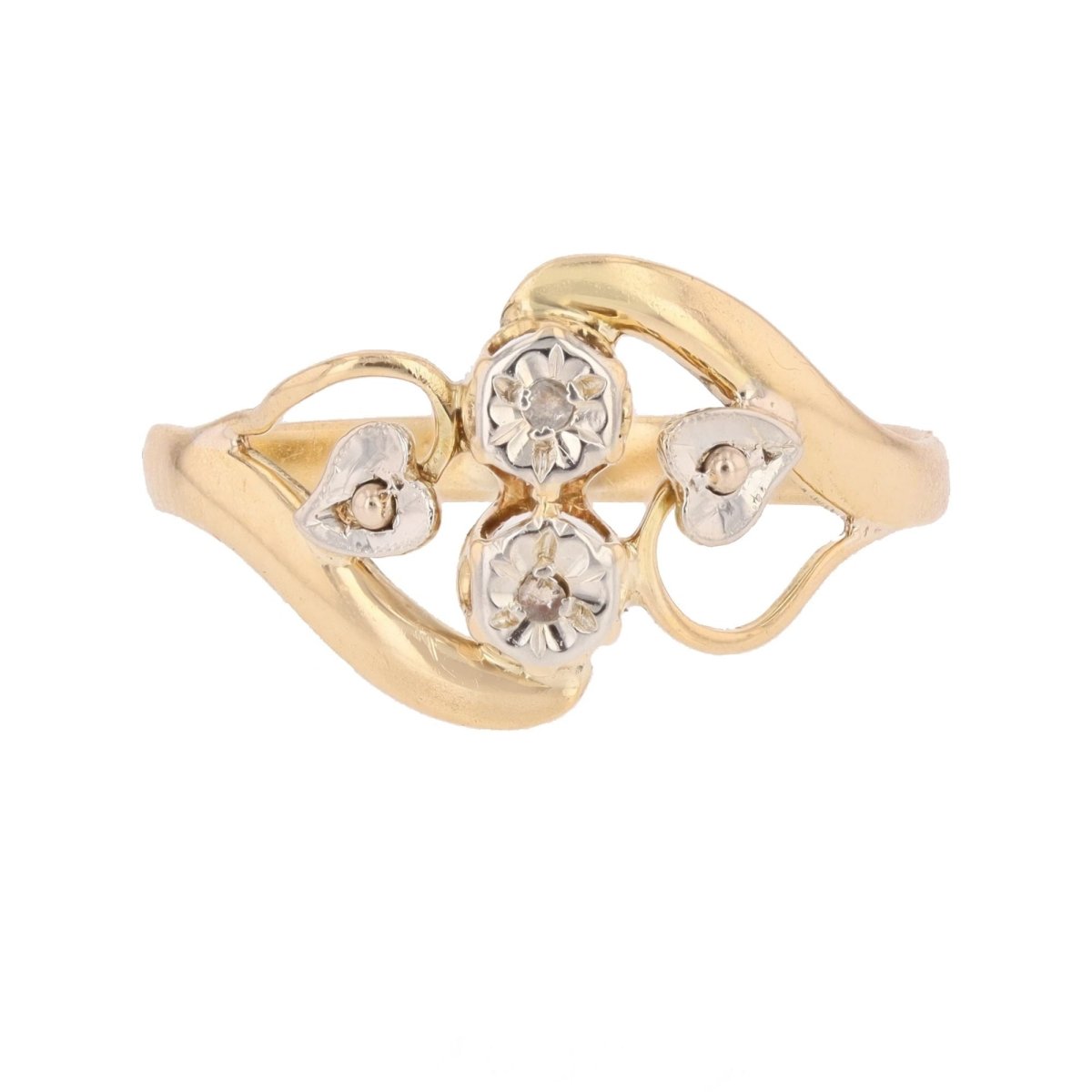 Bague Toi & Moi en or blanc, or jaune et diamants - Castafiore