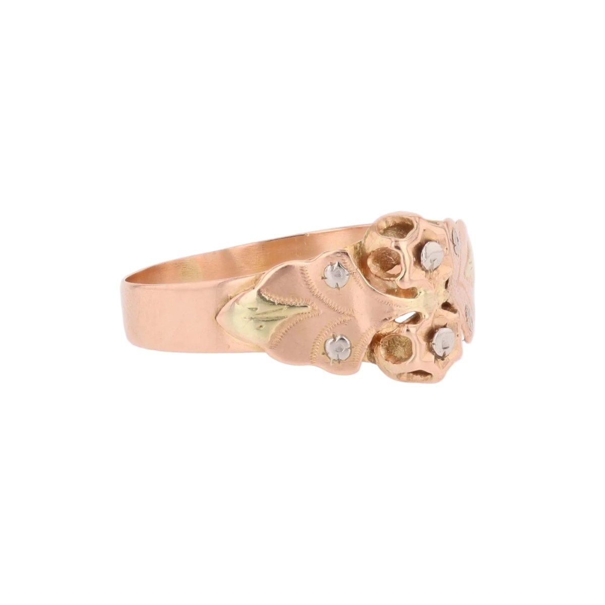 Bague Toi & Moi en or blanc, or rose et or vert - Castafiore