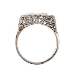 Bague Toi & Moi en or blanc, platine et diamants - Castafiore