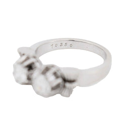 Bague Toi & Moi en or blanc, platine et diamants - Castafiore