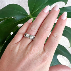 Bague Toi & Moi en or blanc, platine et diamants - Castafiore