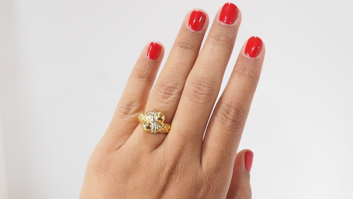 Bague Toi & Moi En Or Jaune Et Blanc - Castafiore