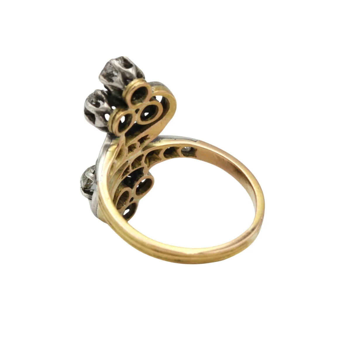 Bague Toi & Moi en or jaune et diamants - Castafiore
