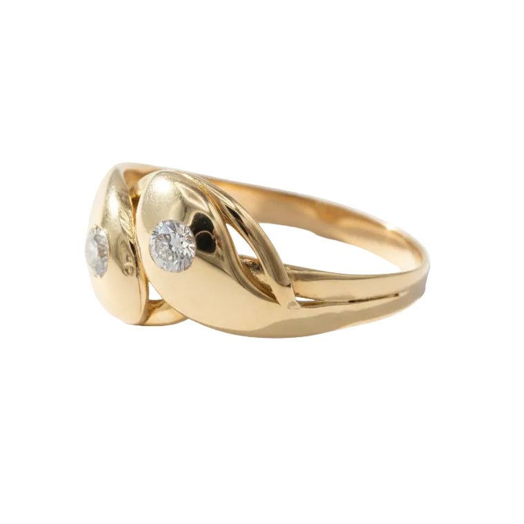 Bague Toi & Moi en or jaune et diamants - Castafiore