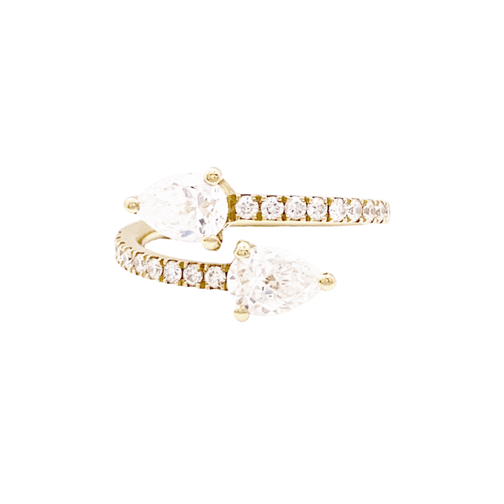 Bague Toi & Moi en or jaune et diamants - Castafiore