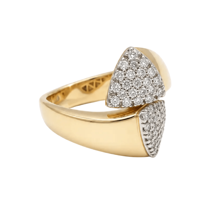Bague Toi & Moi en or jaune et diamants - Castafiore