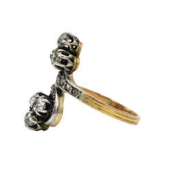 Bague Toi & Moi en or jaune et diamants - Castafiore